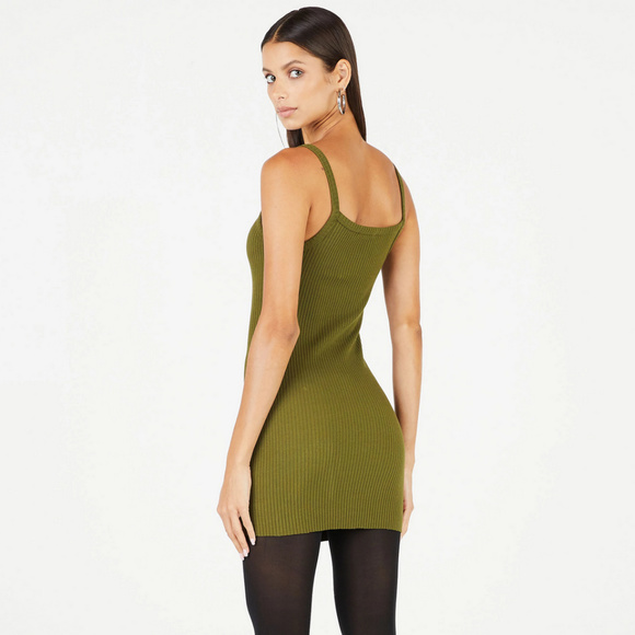 Cotton Citizen dress in color Moss - Picture 2 of 2